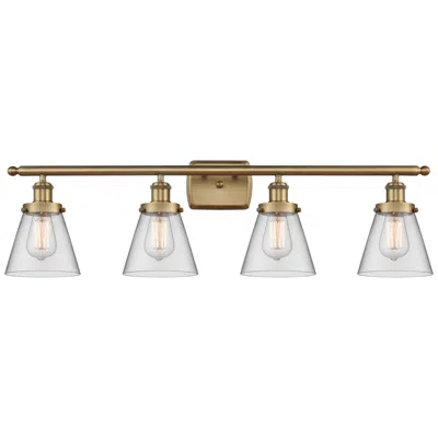 Innovations Lighting Ballston Urban Cone 6" 4 Light 36" Led Bath Light - Brushed Brass