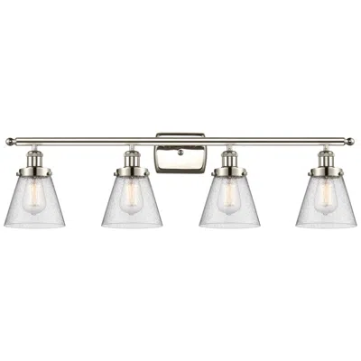 Innovations Lighting Ballston Urban Cone 6" 4 Light 36" Led Bath Light - Polished Nick