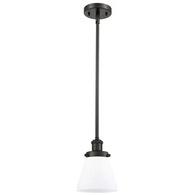 Innovations Lighting Ballston Urban Cone 6" Bronze Stemmed Mini Pendant W/ White Shade