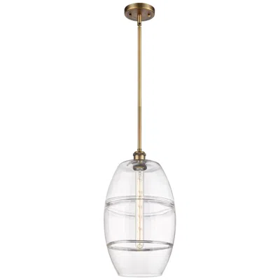 Innovations Lighting Ballston Vaz 10" Wide Brushed Brass Stem Hung Mini Pendant With Clear