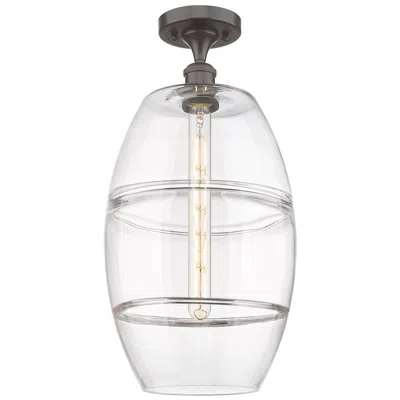 Innovations Lighting Ballston Vaz 10" Wide Oil Rubbed Bronze Semi-flush Mount With Clear Sh