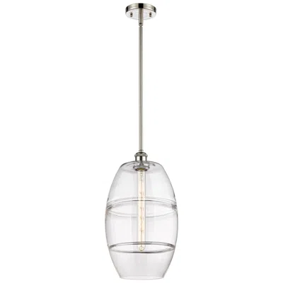 Innovations Lighting Ballston Vaz 10" Wide Polished Nickel Stem Hung Mini Pendant W/ Clear