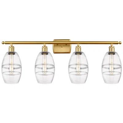 Innovations Lighting Ballston Vaz 12.38"w 3-light Antique Brass Corded Pendant W/ Clear Sha In Gold