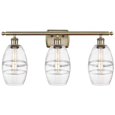 Innovations Lighting Ballston Vaz 25.88" Wide 3 Light Antique Brass Bath Light W/ 6" C