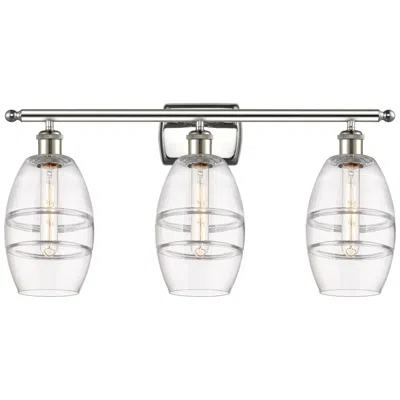 Innovations Lighting Ballston Vaz 25.88"w 3 Light Polished Nickel Bath Light W/ 6" Cle