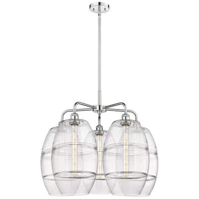 Innovations Lighting Ballston Vaz 28"w 5-light Chrome Stem Chandelier W/ Clear Shade