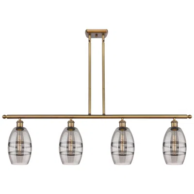 Innovations Lighting Ballston Vaz 48"w 4-light Brushed Brass Stem Island Light W/ 6" S