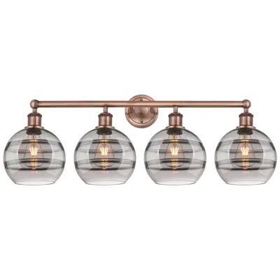 Innovations Lighting Ballston Vaz 4-light Matte Copper Vanity Light W/ Clear Shade