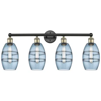 Innovations Lighting Ballston Vaz 4-light Vanity Light W/ Blue Shade
