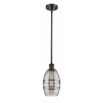 Innovations Lighting Ballston Vaz 5.88"w Oiled Bronze Stemmed Mini Pendant W/ Light Smoke S