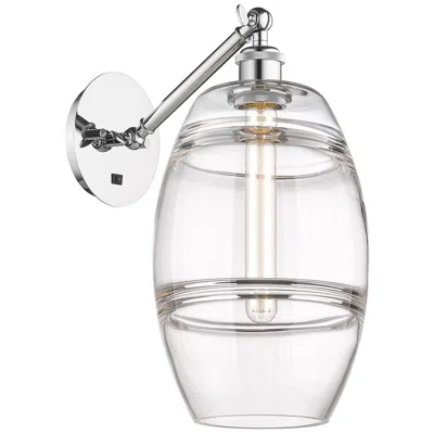 Innovations Lighting Ballston Vaz 9.88"h Chrome Vertically Adjustable Sconce W/ Clear Shade