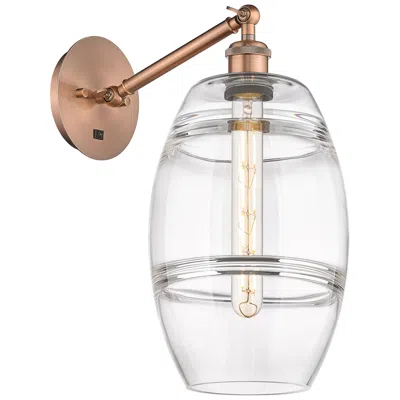 Innovations Lighting Ballston Vaz 9.88"h Copper Vertically Adjustable Sconce W/ Clear Shade