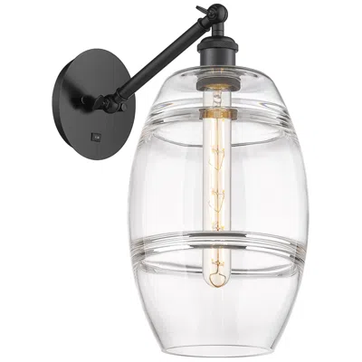 Innovations Lighting Ballston Vaz 9.88"h Matte Black Vertically Adjustable Sconce W/ Clear