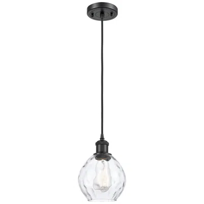 Innovations Lighting Ballston Waverly 6" Matte Black Corded Mini Pendant W/ Clear Shade