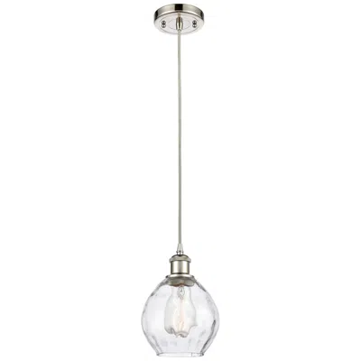 Innovations Lighting Ballston Waverly 6" Polished Nickel Corded Mini Pendant W/ Clear Shade