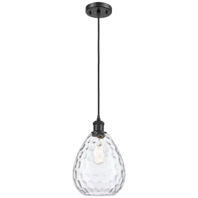 Innovations Lighting Ballston Waverly 8" Wide Matte Black Corded Mini Pendant W/ Clear Shad