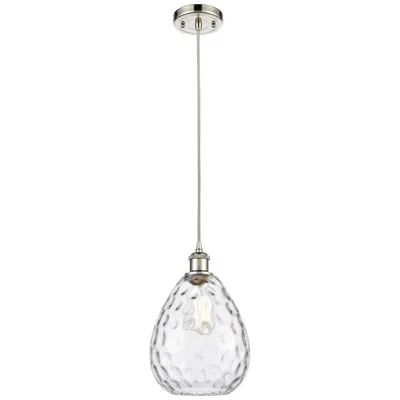 Innovations Lighting Ballston Waverly 8" Wide Polished Nickel Corded Mini Pendant W/ Clear