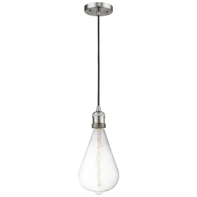 Innovations Lighting Bare Bulb 2" Wide Brushed Satin Nickel Led Mini Pendant