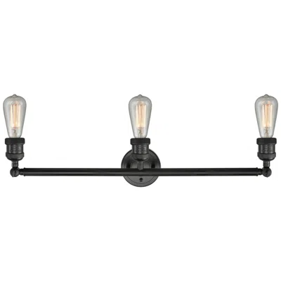 Innovations Lighting Bare Bulb 3 Light 30" Led Bath Light - Matte Black