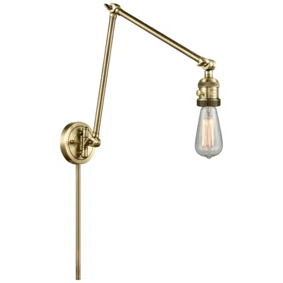 Innovations Lighting Bare Bulb 30" High Antique Brass Swing Arm