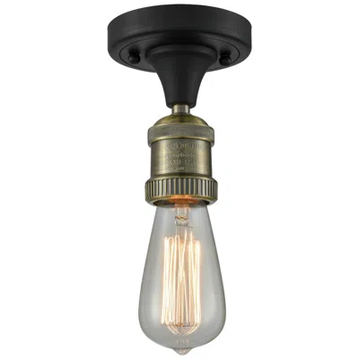 Innovations Lighting Bare Bulb  5" Led Semi-flush Mount - Black Antique Brass Finish
