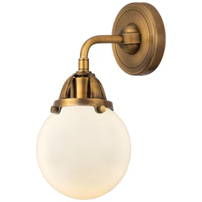 Innovations Lighting Beacon 10 1/4"h Brushed Brass White Glass Led Wall Sconce