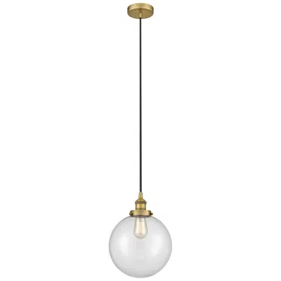 Innovations Lighting Beacon 10" Brushed Brass Mini Pendant W/ Clear Shade
