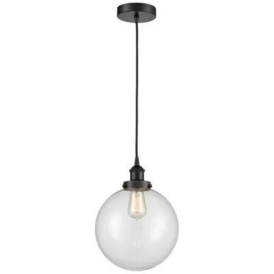 Innovations Lighting Beacon 10" Matte Black Mini Pendant W/ Clear Shade