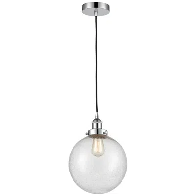 Innovations Lighting Beacon 10" Polished Chrome Mini Pendant W/ Seedy Shade