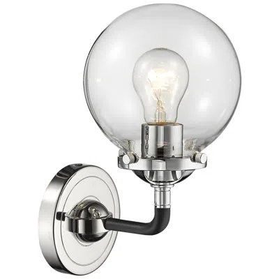 Innovations Lighting Beacon 11" High Black And Polished Nickel Wall Sconce