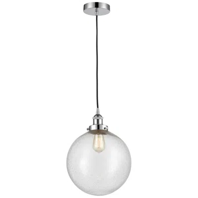 Innovations Lighting Beacon 12" Polished Chrome Mini Pendant W/ Seedy Shade