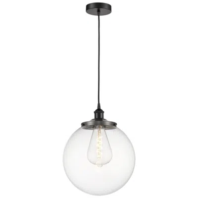 Innovations Lighting Beacon 13.75" Wide Matte Black Corded Mini Pendant With Clear Shade