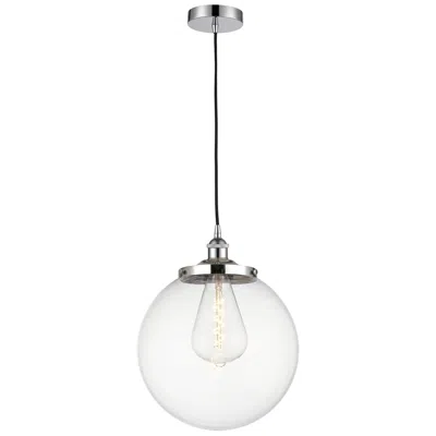 Innovations Lighting Beacon 13.75"w Polished Chrome Corded Mini Pendant W/ Clear Shade