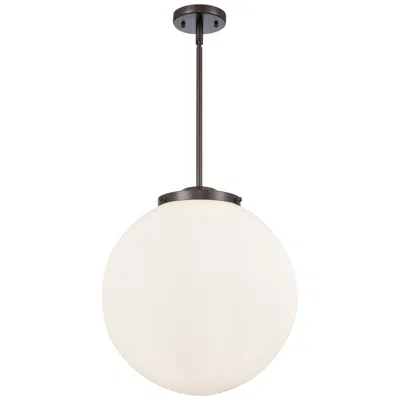 Innovations Lighting Beacon 16" 3-light Oil Rubbed Bronze Pendant W/ Matte White Shade