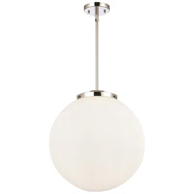 Innovations Lighting Beacon 16" 3-light Polished Nickel Pendant W/ Matte White Shade