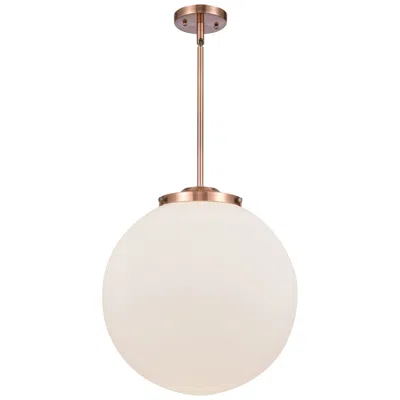 Innovations Lighting Beacon 16" Antique Copper Pendant W/ Matte White Shade