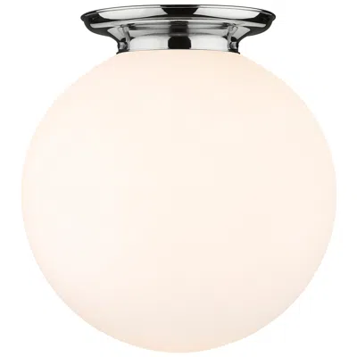 Innovations Lighting Beacon 17.75" Wide Polished Chrome Flush Mount With Matte White Glass