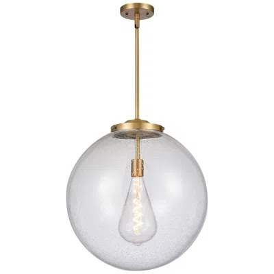 Innovations Lighting Beacon 18" Brushed Brass Pendant W/ Seedy Shade
