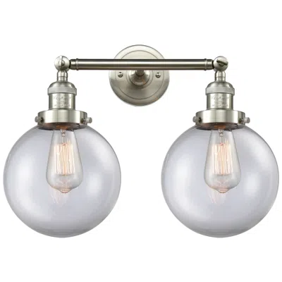 Innovations Lighting Beacon 19" 2-light Brushed Satin Nickel Bath Light W/ Clear Shade