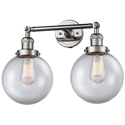 Innovations Lighting Beacon 19" 2-light Polished Nickel Bath Light W/ Clear Shade