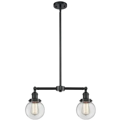 Innovations Lighting Beacon - 2 Light 23" Island Light - Oil Rubbed Bronze  - Clear Shade