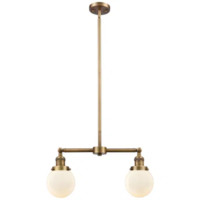 Innovations Lighting Beacon - 2 Light 23" Led Island Light - Brushed Brass  - Matte White S