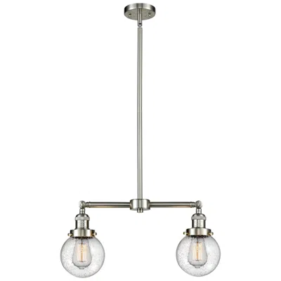 Innovations Lighting Beacon - 2 Light 23" Led Island Light - Brushed Satin Nickel  - Seedy