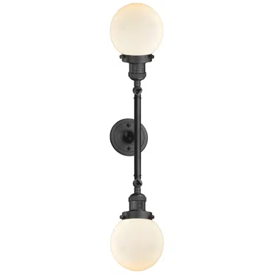 Innovations Lighting Beacon 2 Light 6" Led Bath Light - Oil Rubbed Bronze - Matte White Sha