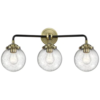 Innovations Lighting Beacon 24" Wide Black And Brass 3-light Bath Light