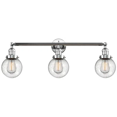 Innovations Lighting Beacon 3 Light 30" Bath Light - Polished Chrome - Seedy Shade