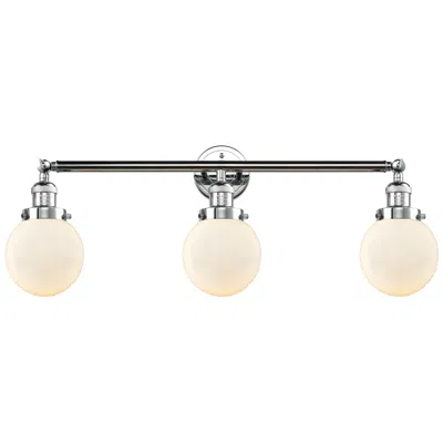 Innovations Lighting Beacon 3 Light 30" Led Bath Light - Polished Chrome - Matte White Shad