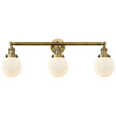 Innovations Lighting Beacon 30" Matte White And Brass Bath Fixture