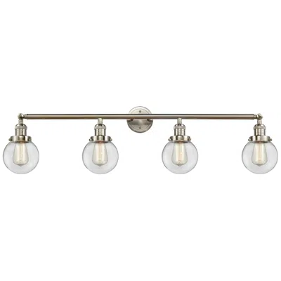 Innovations Lighting Beacon 4 Light 42" Bath Light - Brushed Satin Nickel - Clear Shade