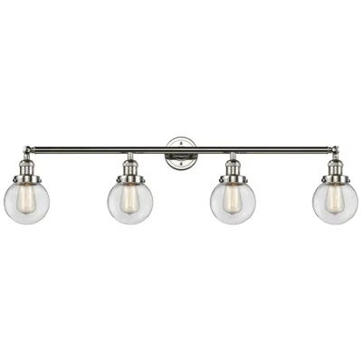 Innovations Lighting Beacon 4 Light 42" Bath Light - Polished Nickel - Clear Shade